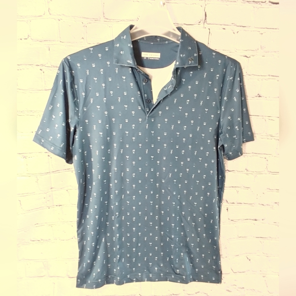 Fore Fathers Golf Performance Wear Polo Shirt "AOP Cocktail" S
